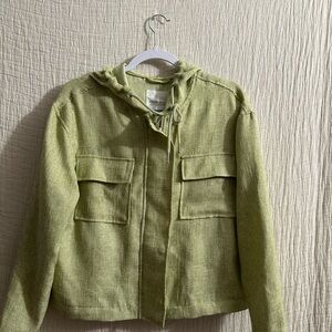 Avec Les Filles woven hooded utility jacket sz M